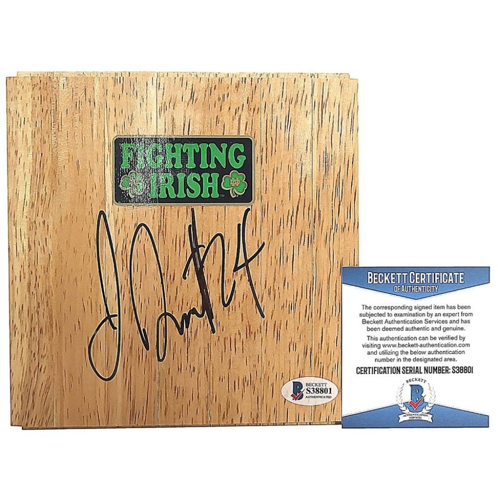Jewell Loyd Signed ND Irish Basketball Floor Board Beckett Autographed BAS Cert